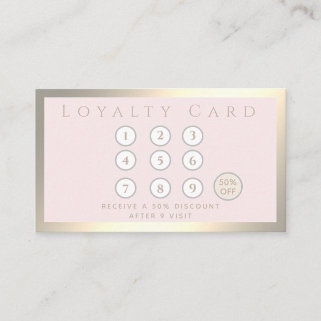 Minimalist simple elegant luxury luminous loyalty card (Front)