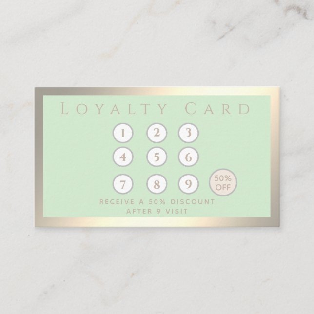 Minimalist simple elegant luxury luminous loyalty  card (Front)