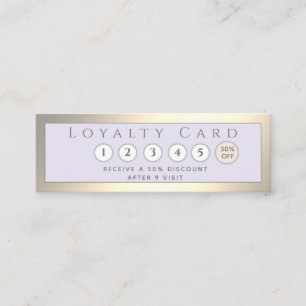 Minimalist simple elegant luxury luminous loyalty card