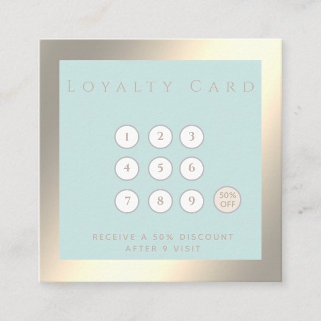 Minimalist simple elegant luxury luminous loyalty card (Front)