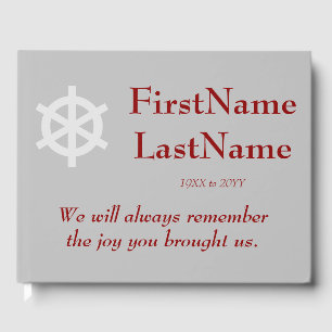 Minimalist & Simple Funeral Guest Book