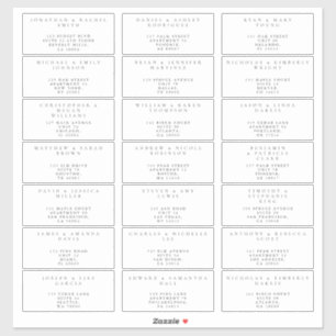 Minimalist Simple Guest Address Labels