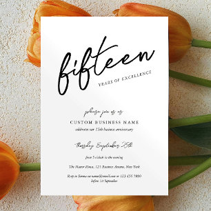 Minimalist Simple Handwritten Business Anniversary Invitation