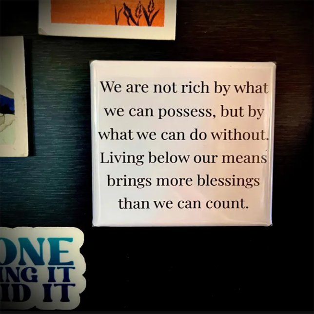 Minimalist Simple Living Blessing Quote Magnet (Creator Uploaded)