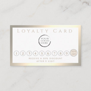 Minimalist simple luxury luminous custom logo loyalty card