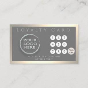 Minimalist simple luxury luminous custom logo loyalty card