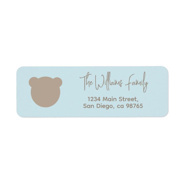Minimalist simple modern bear Baby Shower (Front)