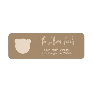 Minimalist simple modern bear Baby Shower 