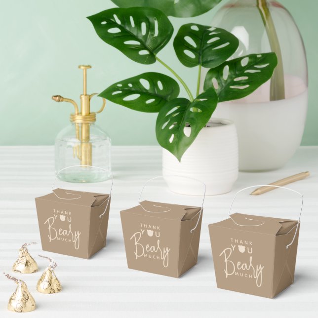 Minimalist simple modern bear Baby Shower  Favour  Favor Box (Multiple)