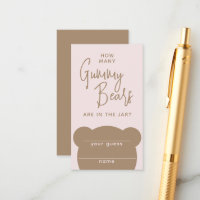 Minimalist simple modern Bear Baby Shower Game