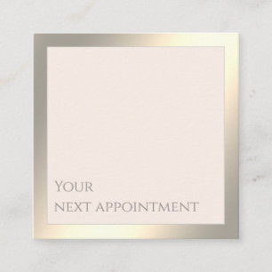 Minimalist simple modern gold foil appointment card