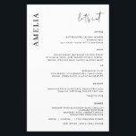Minimalist SImple Modern Menu with name<br><div class="desc">Simple and modern customizable wedding menu, which features a clean font on white background, with side initials. This is a minimalist and elegant wedding suite. For more advanced customization of this design, e.g. changing layout, font or text size please click the "CUSTOMIZE" button above. Please contact me for any questions!...</div>