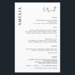 Minimalist SImple Modern Menu with name<br><div class="desc">Simple and modern customizable wedding menu, which features a clean font on white background, with side initials. This is a minimalist and elegant wedding suite. For more advanced customization of this design, e.g. changing layout, font or text size please click the "CUSTOMIZE" button above. Please contact me for any questions!...</div>
