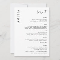 Minimalist SImple Modern Menu with name