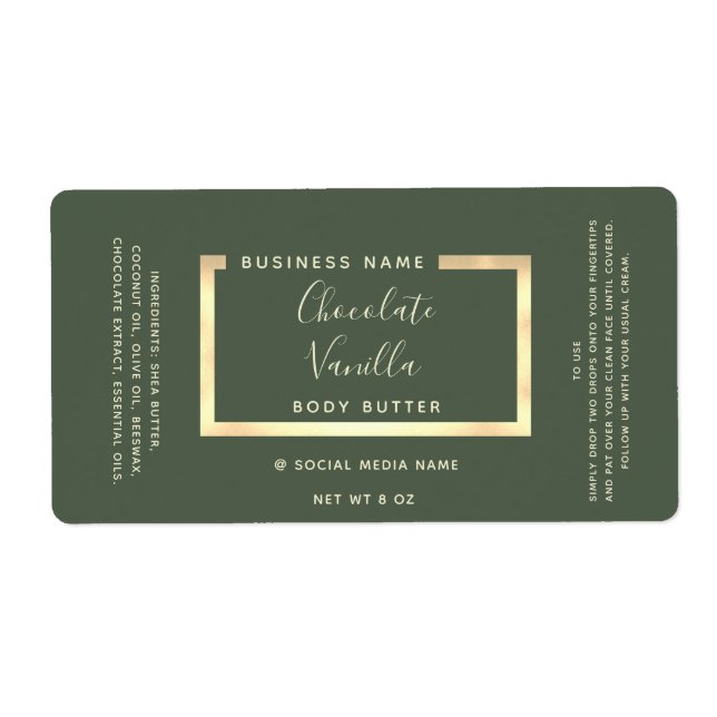 Minimalist simple modern typography gold frame  (Front)