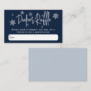 Minimalist simple modern winter Baby Boy Shower  Enclosure Card