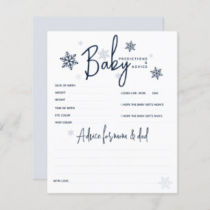 Minimalist simple modern winter Baby Shower Game