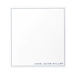 Minimalist Simple Navy Blue Notepad