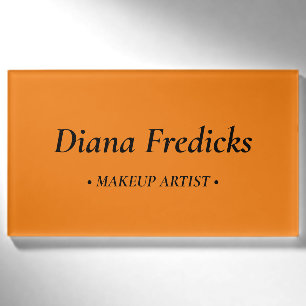 Minimalist simple orange business name tag