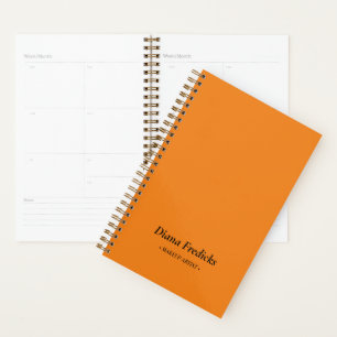 Minimalist simple orange business planner