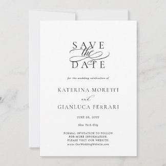 Minimalist Simple Photo Save the Date Invitation