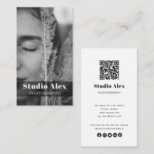 Minimalist Simple Photography   Full Photo  Business Card