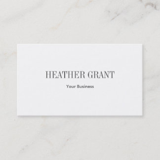 Minimalist Simple Plain Business Card