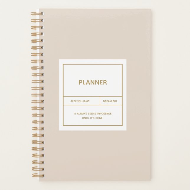 Minimalist Simple Planner Design (Front)