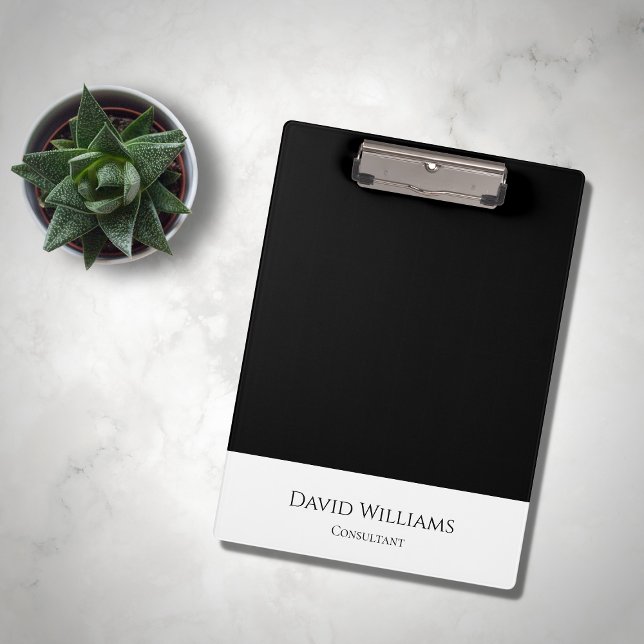 Minimalist Simple Professional Black White Clipboard (Creator Uploaded)