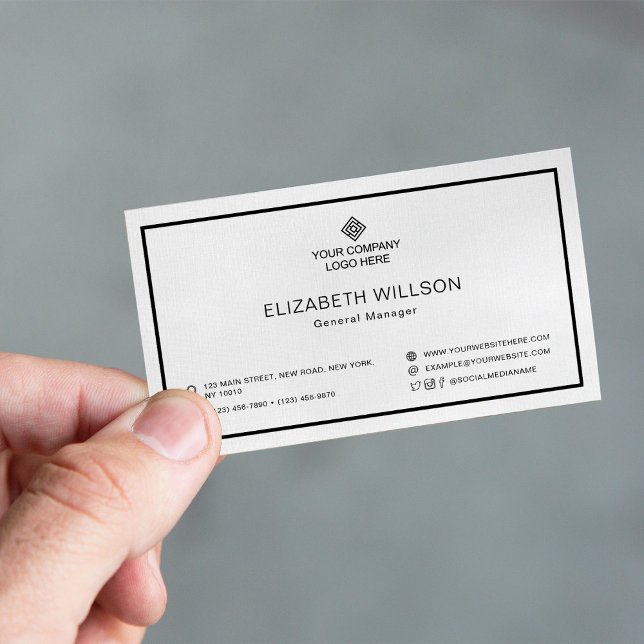 Minimalist Simple Professional Business Logo Card (Creator Uploaded)