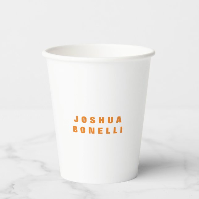 Minimalist Simple Professional Remarkable Paper Cups (Front)