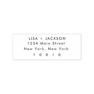 Minimalist Simple Return Address Rubber Stamp