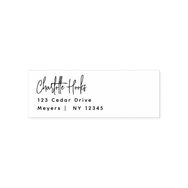 Minimalist Simple Return Address Self-inking Stamp (Design)
