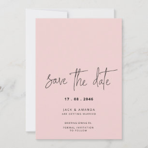 Minimalist Simple Script Wedding save the date