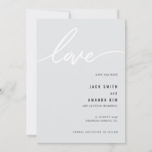 Minimalist Simple Script Wedding save the date
