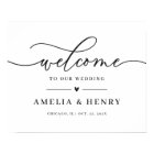 Minimalist Simple Script Wedding Welcome Sign