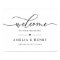 Minimalist Simple Script Wedding Welcome Sign