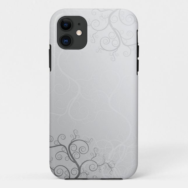 Minimalist simple silver grey template - customize Case-Mate iPhone case (Back)
