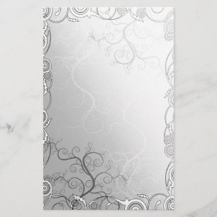 Minimalist simple silver grey template - customize stationery