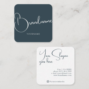 Minimalist Simple Style 2 Coloured Simple Plain  Square Business Card