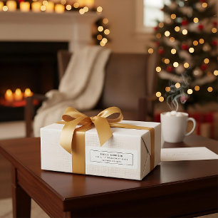 Minimalist simple typography return address label