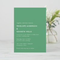 Minimalist Simple Wedding Basic Kelly Green