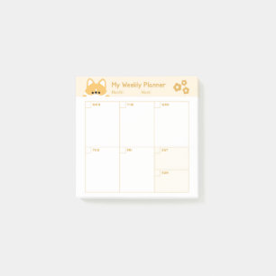 Minimalist Simple Weekly Planner Calendar Post-it Notes