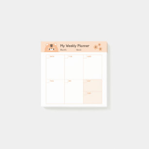 Minimalist Simple Weekly Planner Calendar Post-it Notes