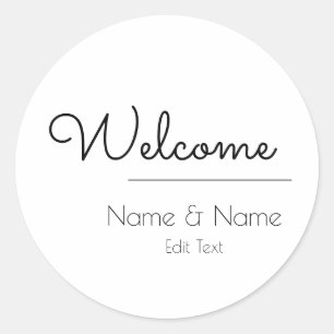 Minimalist, Simple, Welcome Stickers