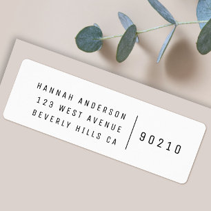 Minimalist Simple White Stylish Modern Address