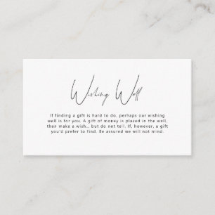 Minimalist Simple Wishing Well Enclosure Card