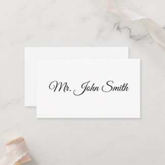 Minimalist Simply Romantic Place Card