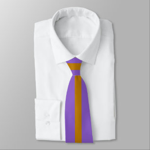 Minimalist Single Gold Stripe on Violet Tie