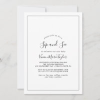 Minimalist Sip and See